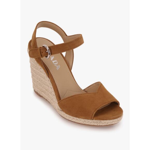 Prada Camel Suede Espadrille Wedge, 95mm Size 36 EUR / 6.5 US - Picture 1 of 9
